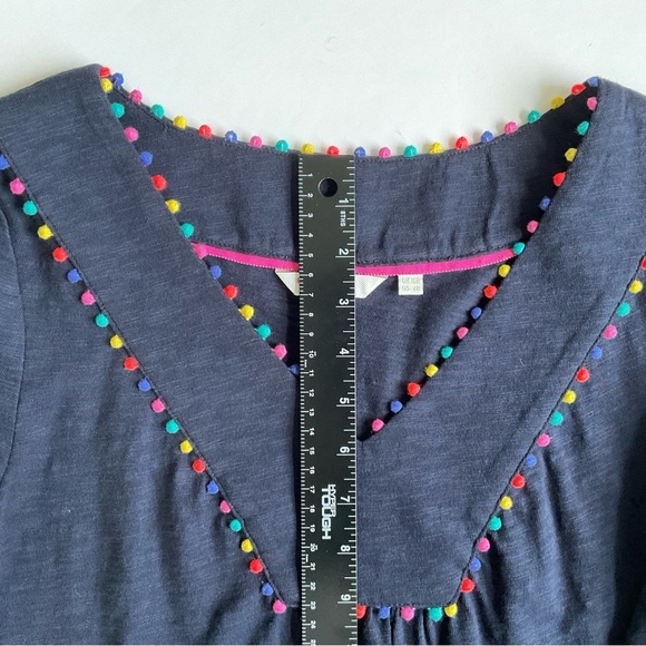 Boden Women’s Charlie Jersey Dress 6R Navy Blue Ric Rac Trim Mini Classic Chic - Picture 8 of 10